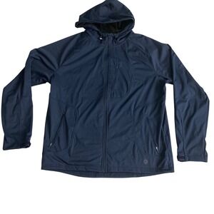 Mondetta Outdoor Project‎ Navy Blue Hooded Full Zip Jacket XL Recycled Polyester